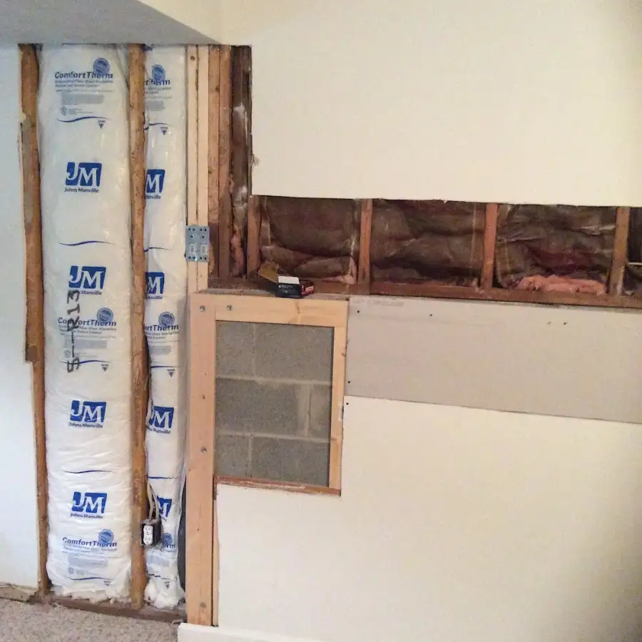 Wall insulation replacement during Contents Cleaning & Restoration in Andover